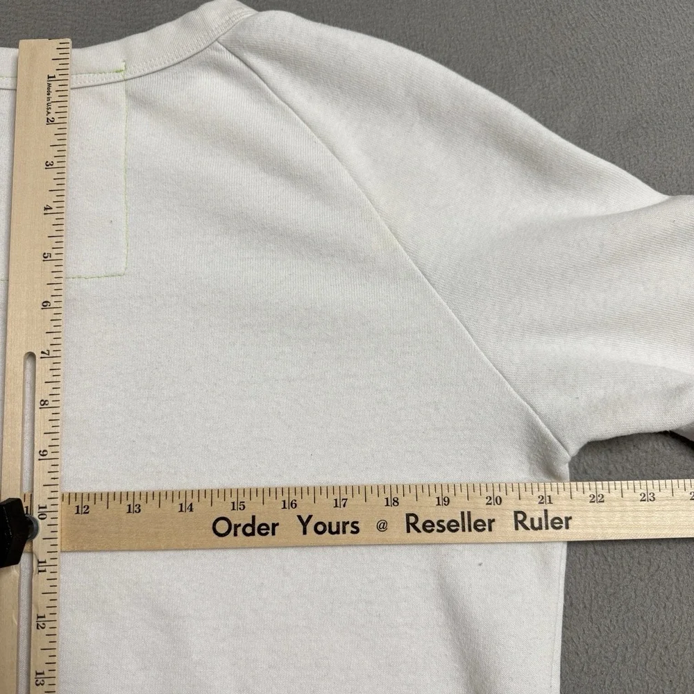 Aviator Nation Sweatshirt Womens Small White Rainbow Stripe USA Pullover Retro - Picture 5 of 8